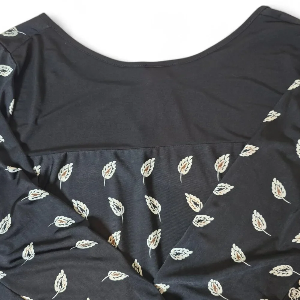 Lavish Black Bohemian Floral Tunic Top – Women's Size 1X - Picture 11 of 13